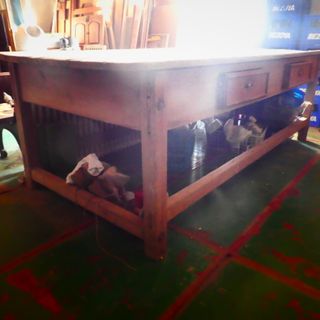 Mesa antigua grande de sastre