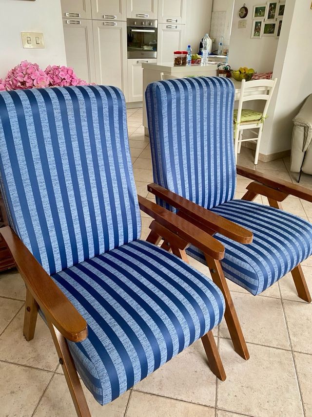 Sedie imbottite reclinabili