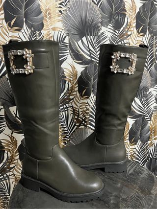 Stivali alti verde militare 38