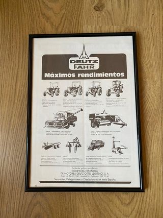 Cuadro antiguo maquinaria Deutz Fahr