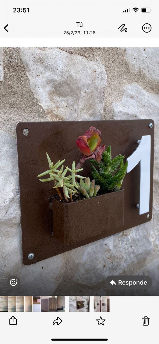 Numero de casa con plantas