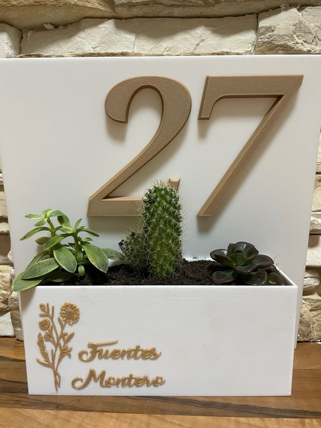 Numero de casa con plantas