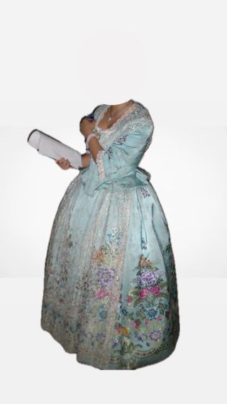 Traje de fallera azul 155cm