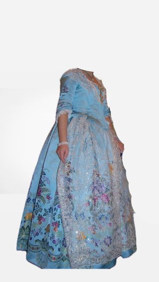 Traje de fallera azul 155cm
