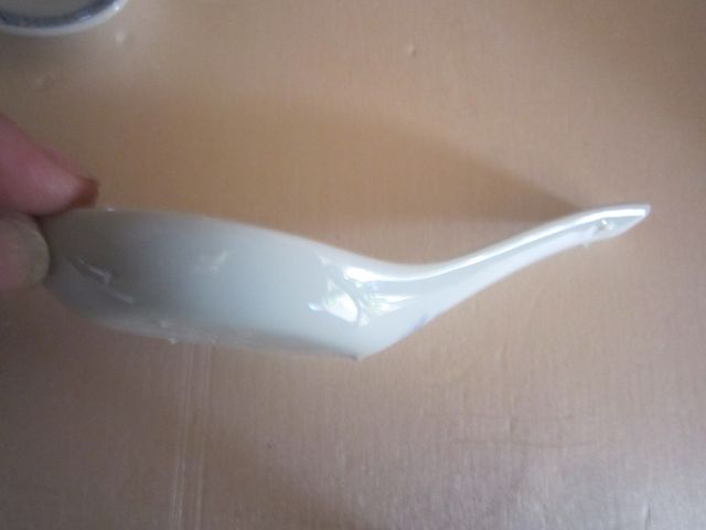 cucchiai cinesi in porcellana bianca e blu