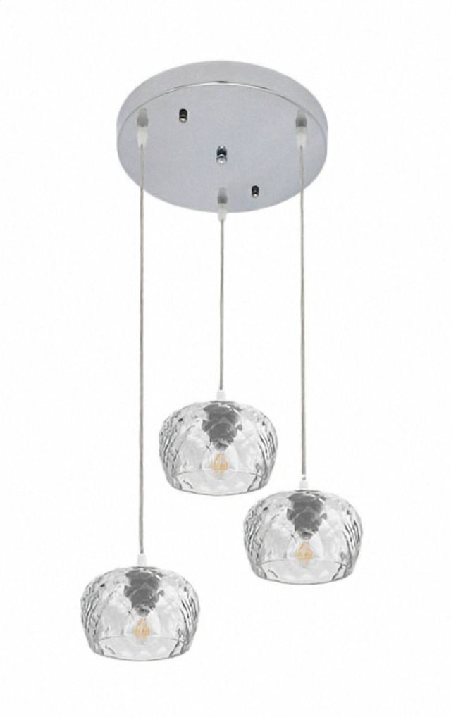 Lámpara de techo x 3 cristal