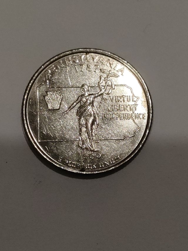 Quarter dollar Pennsylvania 1787