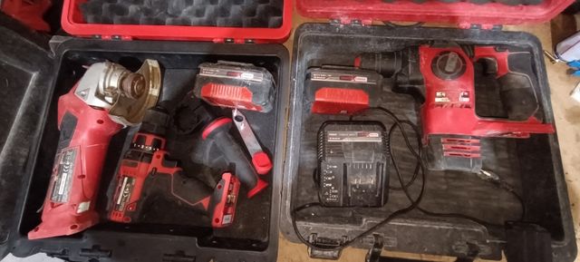 taladro, amoladora y atornillador bateria