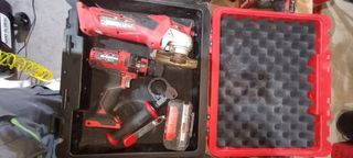 taladro, amoladora y atornillador bateria
