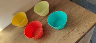 Quattro Coppette gelato vari colori in plastica