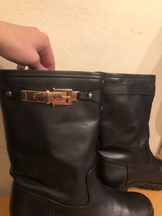 MASSIMO DUTTI  botines piel planos 39