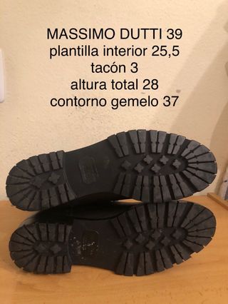 MASSIMO DUTTI  botines piel planos 39