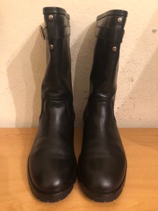 MASSIMO DUTTI  botines piel planos 39