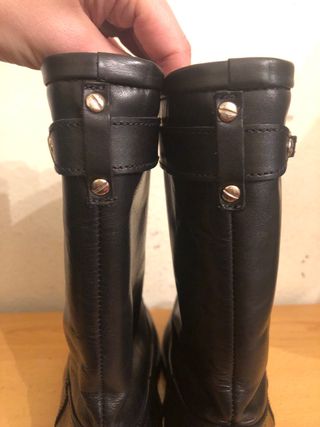 MASSIMO DUTTI  botines piel planos 39