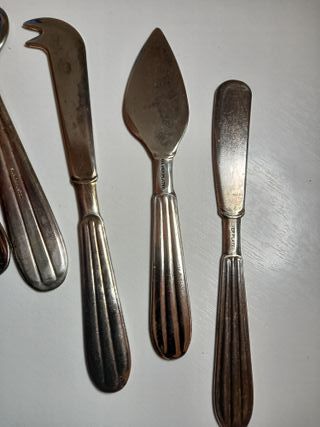 Apribottiglie e coltelli da formaggio placcati arg