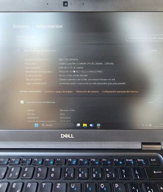 Portátil 14 Win 11pro DELL Latitude 5491 i5-8400H