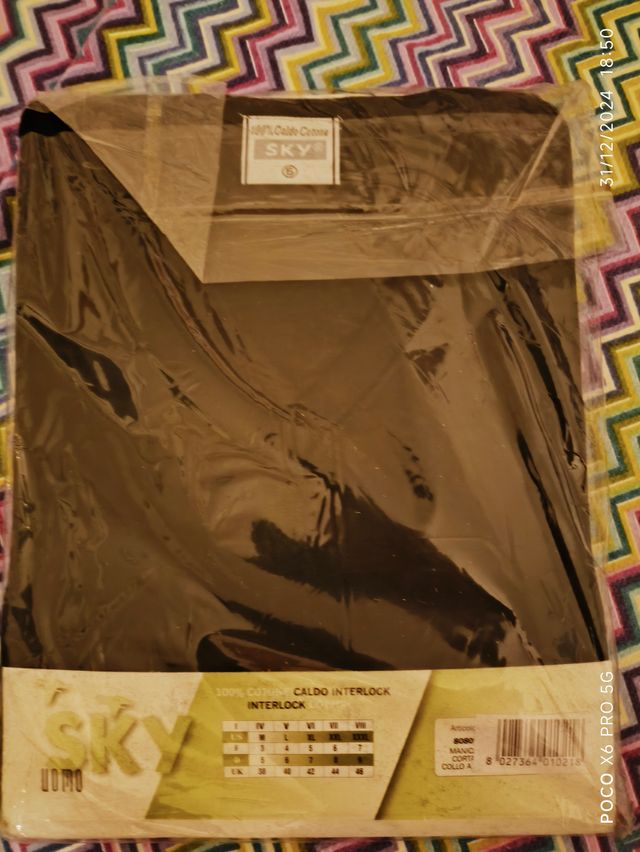 magliette Sky caldo cotone scollo a V