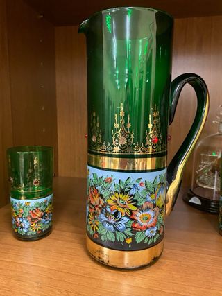 Caraffa e bicchieri vecchio Murano