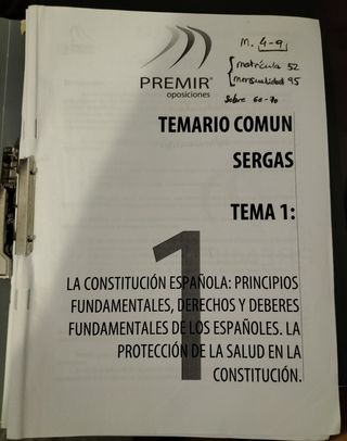 Temario completo oposición