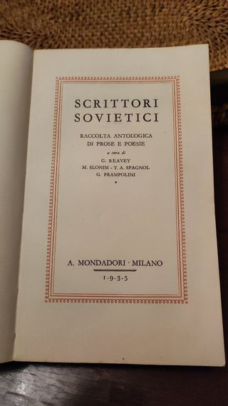Scrittori Sovietici - Mondadori - 1935.