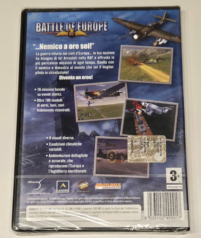 BATTLE OF EUROPE PC NUOVO SIGILLATO