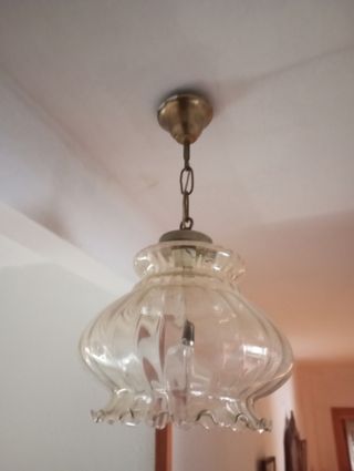 Lampara antigua de cristal 