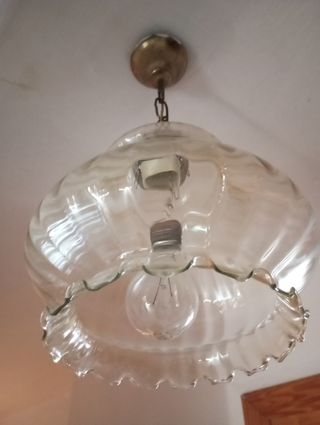 Lampara antigua de cristal 
