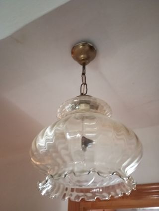 Lampara antigua de cristal 