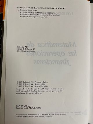 Matemática de Las Operaciones Financieras