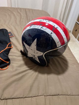 Casco moto custom