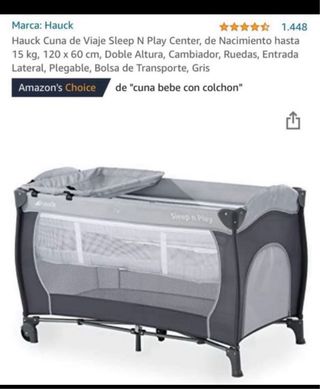 CUNA DE VIAJE HAUCK Y COLCHON