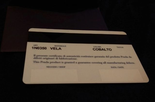 Pochette nuova Prada coloro Cobalto