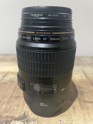 Objetivo Canon macro 100 mm serie dorada