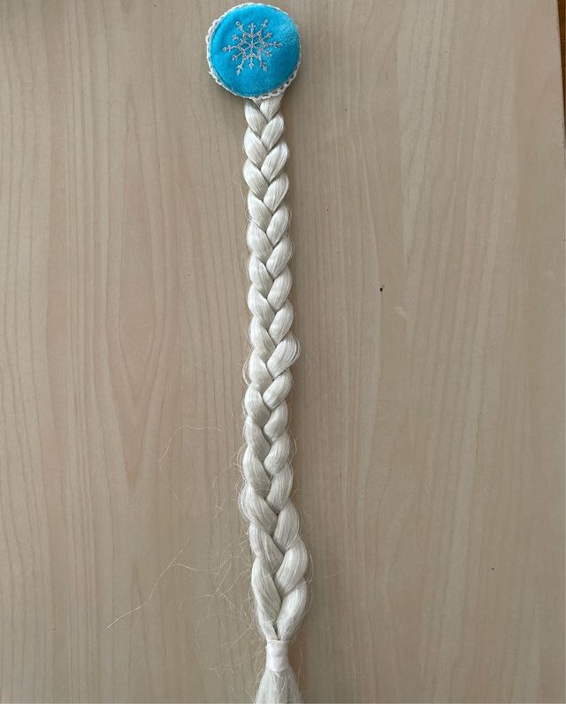trenza elsa frozen con pinza