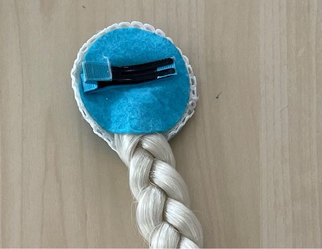 trenza elsa frozen con pinza