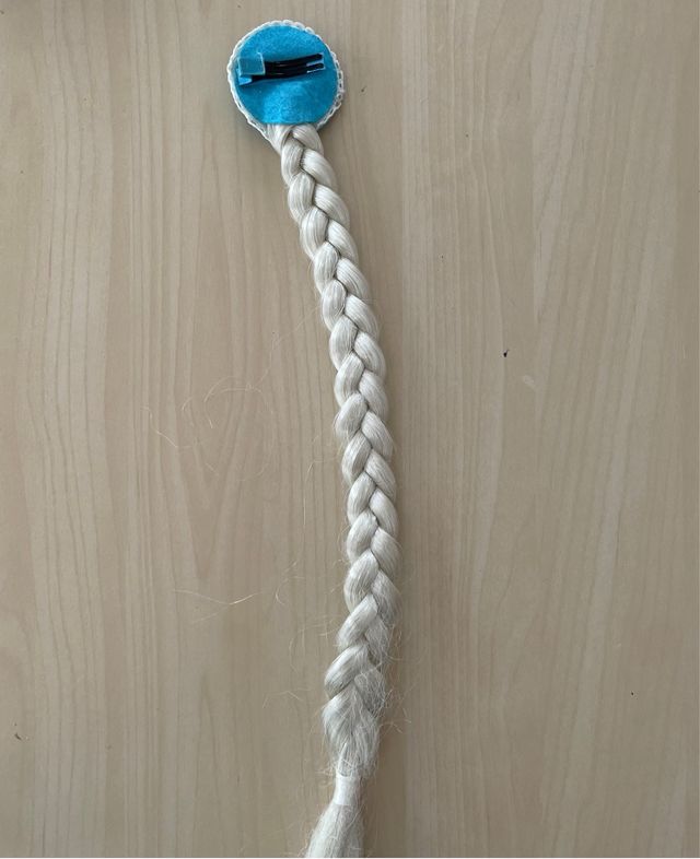 trenza elsa frozen con pinza