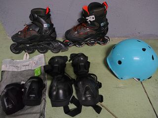 Patines niño, protecciones y casco