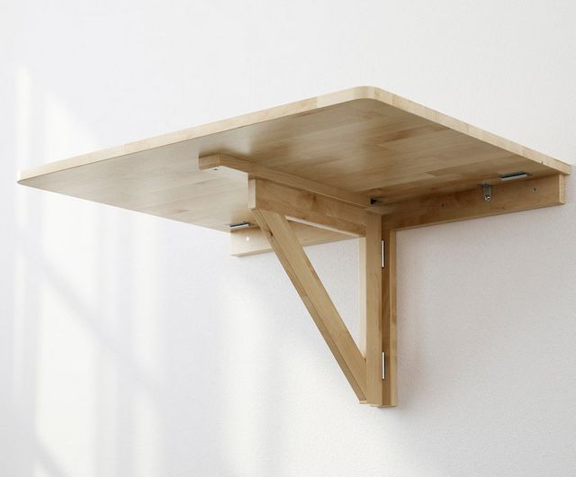 Mesa plegable de pared de madera abedul IKEA Norbo