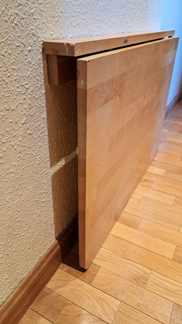 Mesa plegable de pared de madera abedul IKEA Norbo