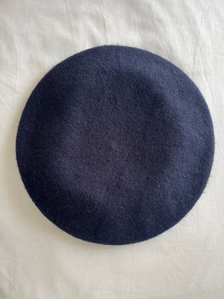 Boina azul marino lana