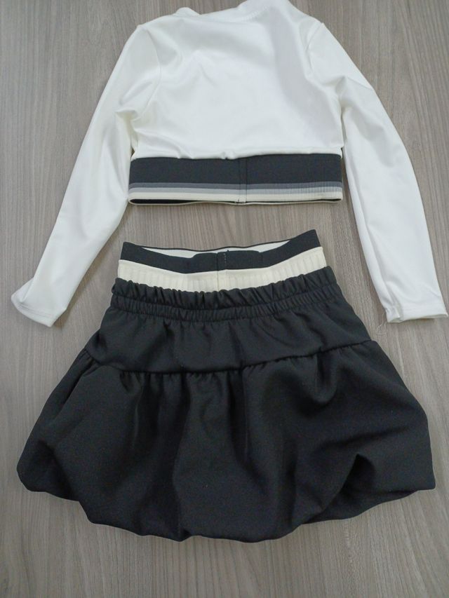 Completo bimba: top e gonna a palloncino