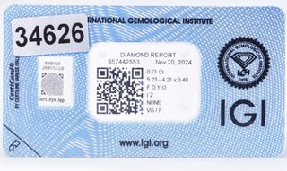 Diamante natural 0,71 quilates