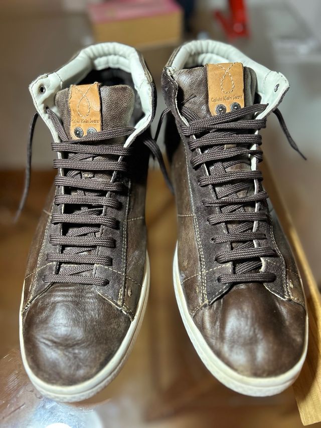 Zapatillas Calvin Klein Jeans de piel marron