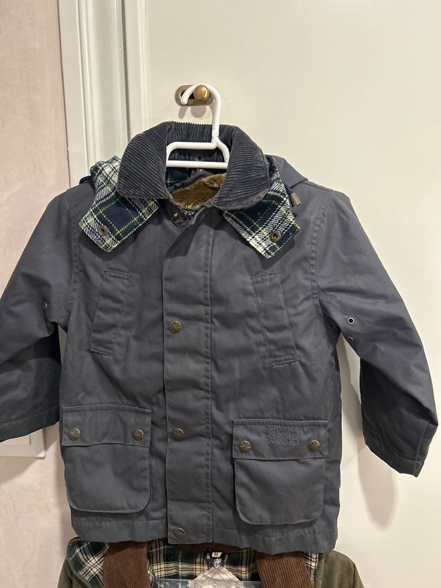 Chaqueta tipo Barbour azul marino talla 3