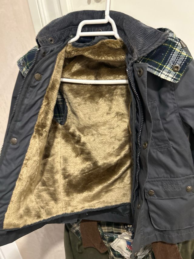 Chaqueta tipo Barbour azul marino talla 3