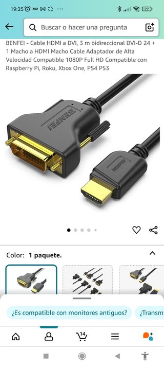 Cable HDMI a DVI