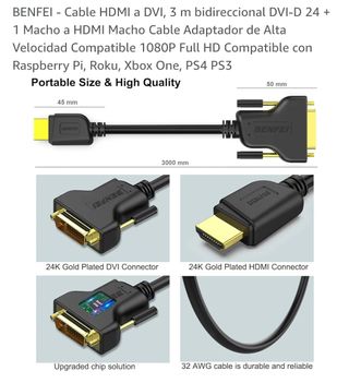 Cable HDMI a DVI