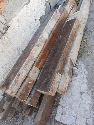 Vigas madera tren