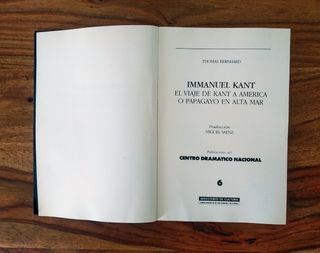 Libro Teatro Immanuel Kant