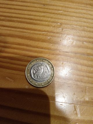 Moneda 1 euro del buho de la suerte